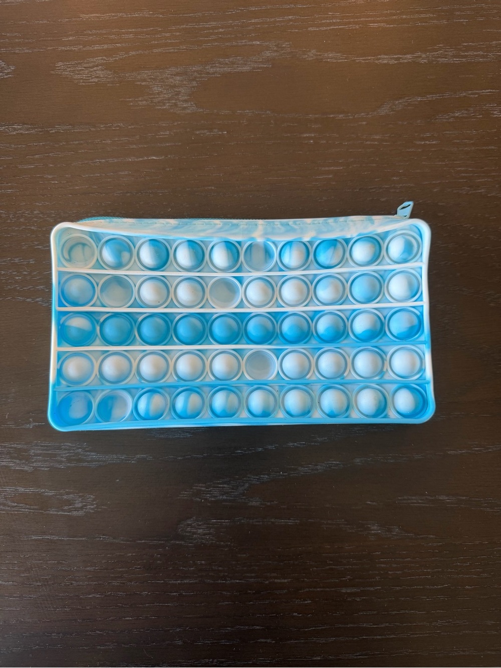 Blue & White Bubble Pop Fidget Pencil Pouch